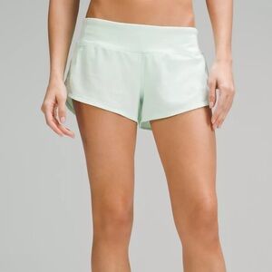 Lululemon: Light Green Speed Up Low-Rise Lined Short